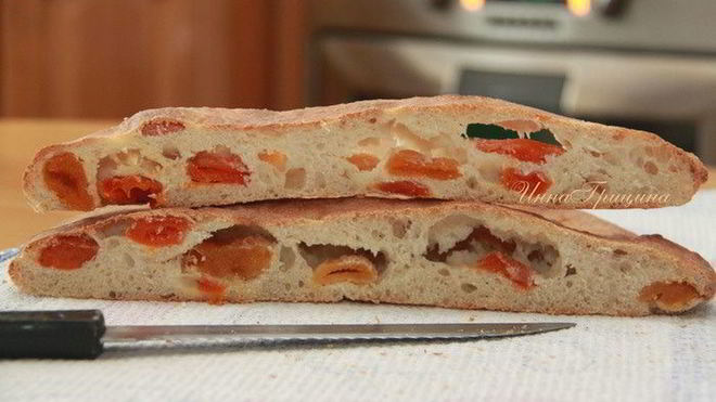 Рецепт Абрикосовая фокачча с лимончелло