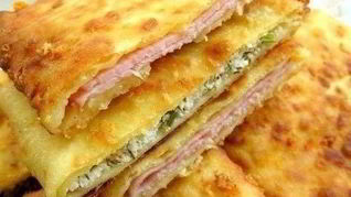 Рецепт Быстрые лепешки из сыра с начинкой