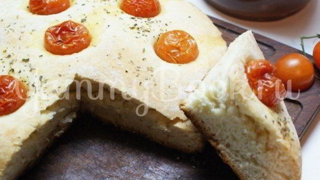 Рецепт Фокачча с помидорами черри