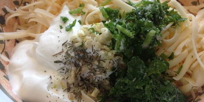 Рецепт лепешка из творожного теста с сыром и зеленью