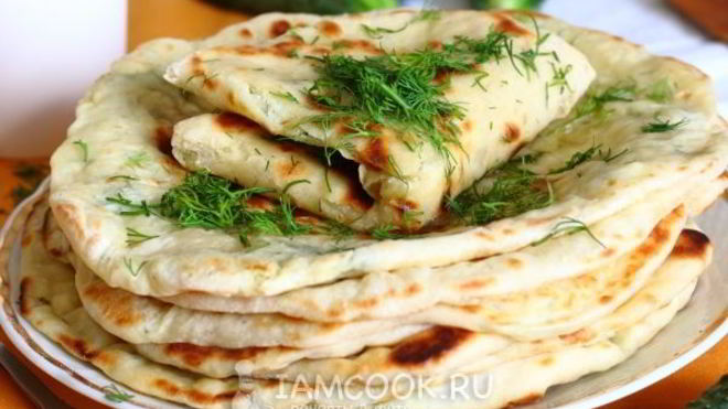 Рецепт Лепешки на кефире с начинкой