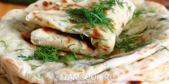 Рецепт лепешки на кефире с начинкой