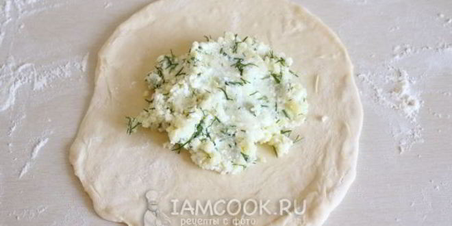 Рецепт лепешки на кефире с начинкой
