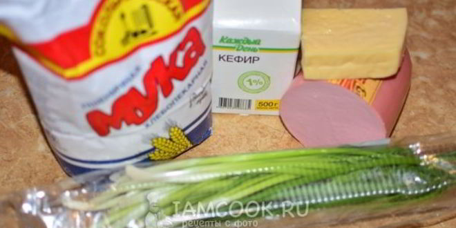 Рецепт лепешки с сыром и колбасой на сковороде