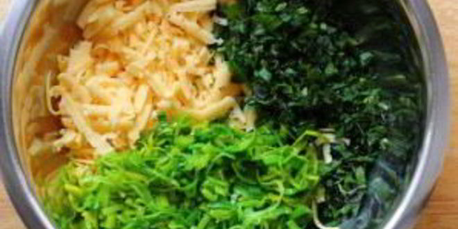 Рецепт лепешки с сыром и зеленью