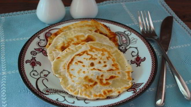 Рецепт Лепешки с творогом и зеленью