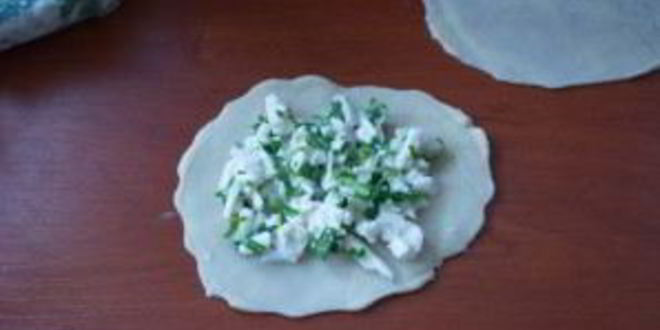 Рецепт лепешки с творогом и зеленью