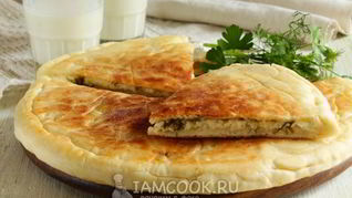 Рецепт Лепешки с творогом на кефире на сковороде