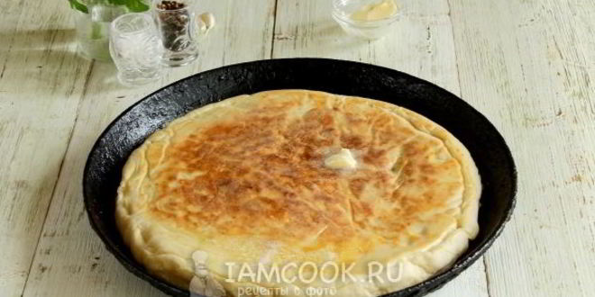 Рецепт лепешки с творогом на кефире на сковороде