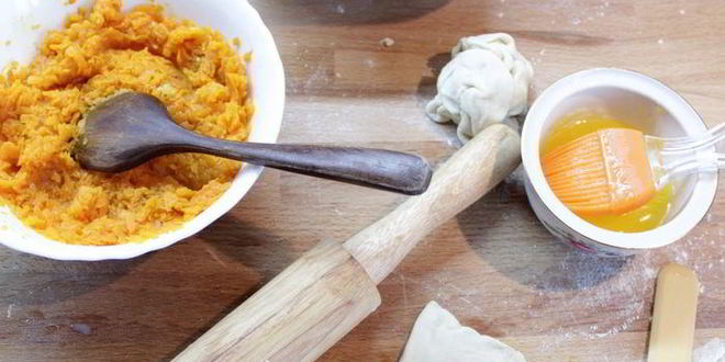 Рецепт лепешки с тыквой и чесноком