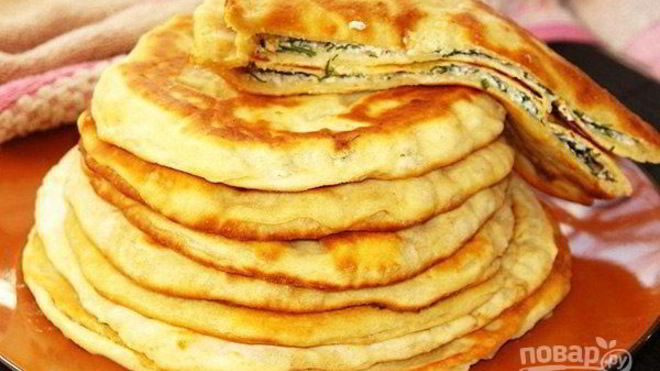 Рецепт Лепешки с яйцом и луком