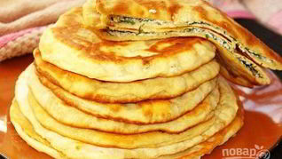 Рецепт Лепешки с яйцом и луком