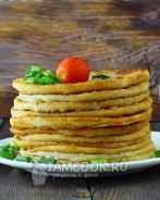 Лепешки с зеленым луком на сковороде