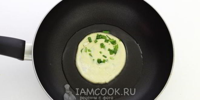 Рецепт лепешки с зеленым луком на сковороде