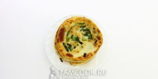 Рецепт лепешки с зеленым луком на сковороде