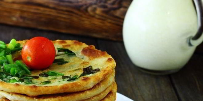 Рецепт лепешки с зеленым луком на сковороде