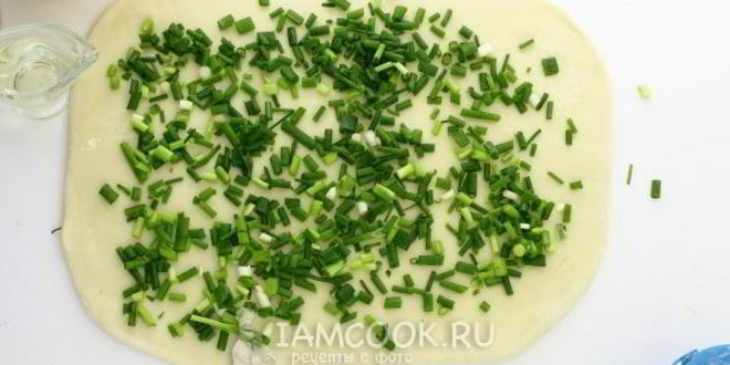 Рецепт лепешки с зеленым луком на сковороде