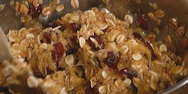 Рецепт овсяные лепешки с бананами и клюквой