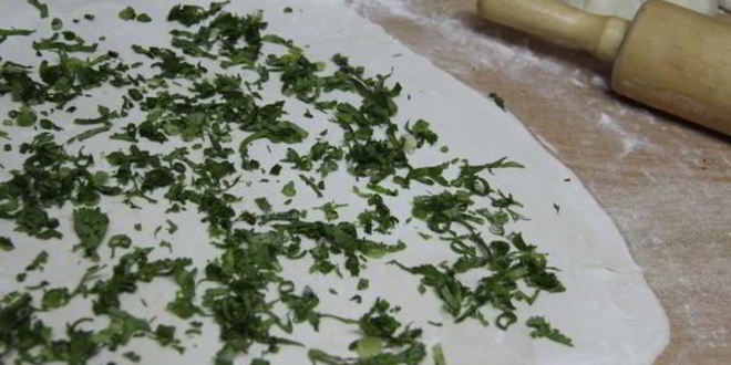 Рецепт постные лепешки с зеленым луком