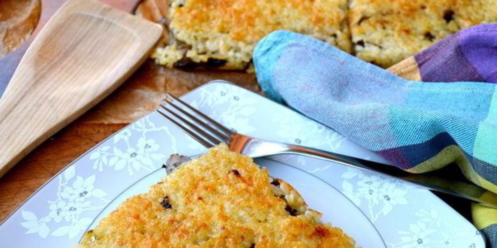 Как приготовить рисовая лепешка, фаршированная грибами