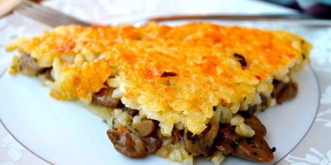 Рецепт рисовая лепешка, фаршированная грибами