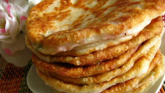 Рецепт Сырные лепешки с начинкой