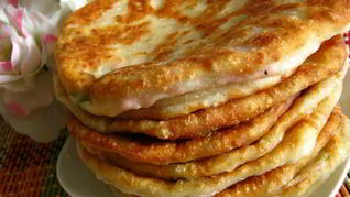 Рецепт Сырные лепешки с начинкой