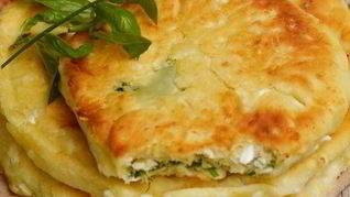 Рецепт Сырные лепешки с ветчиной