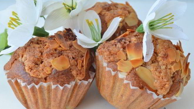 Рецепт Абрикосовые маффины с миндальным штрейзелем