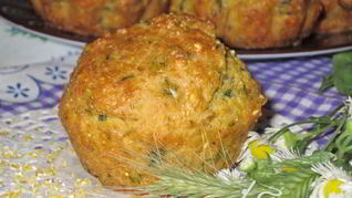 Рецепт Кукурузные маффины с брынзой и зеленью