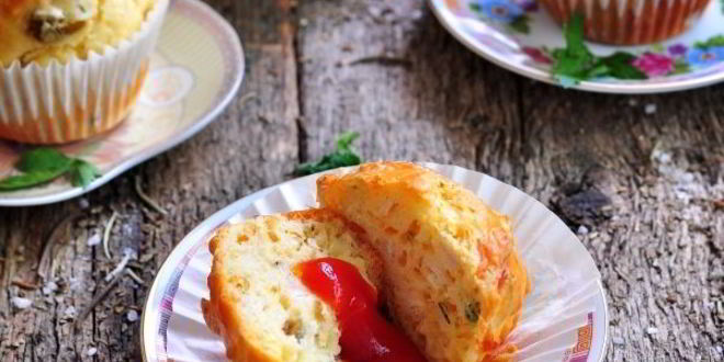 Рецепт маффины куриные с сыром