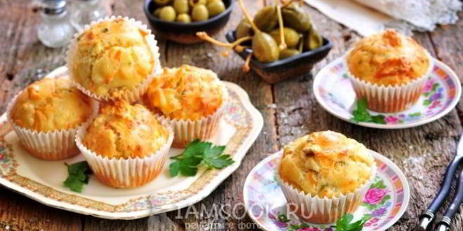 Рецепт маффины куриные с сыром