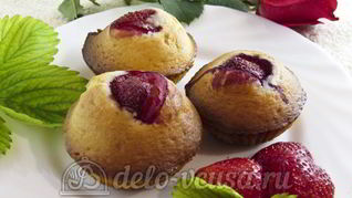 Рецепт Маффины с клубникой