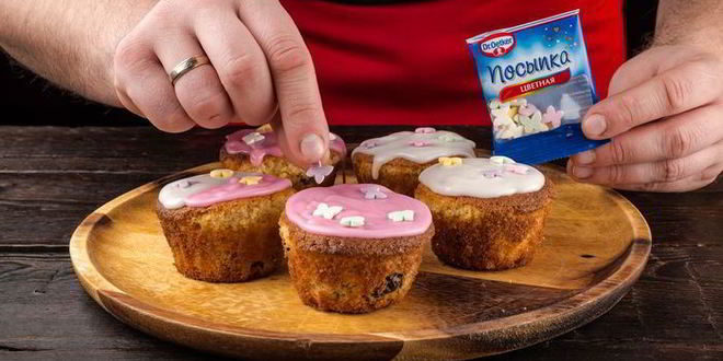 Рецепт маффины с малиной и черникой