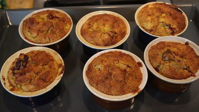 Рецепт Маффины с персиками и овсяными хлопьями