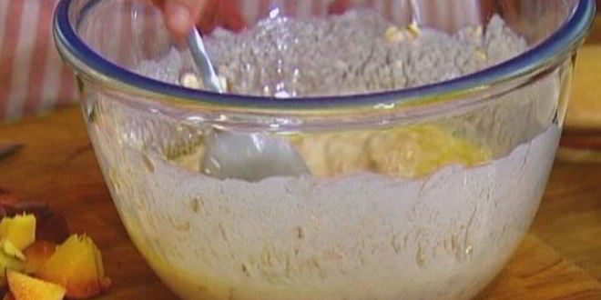 Рецепт маффины с персиками и овсяными хлопьями