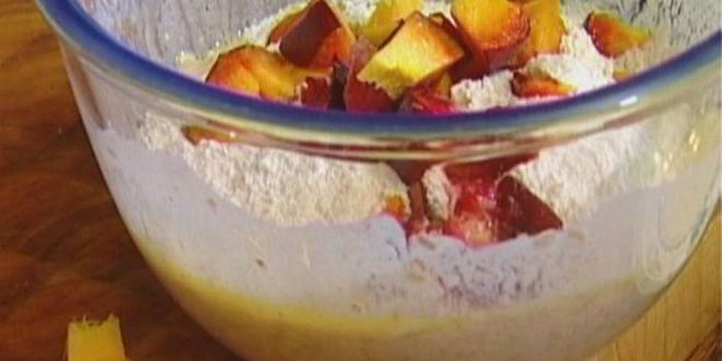 Рецепт маффины с персиками и овсяными хлопьями