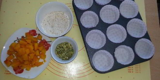 Рецепт маффины с розмарином и тыквой