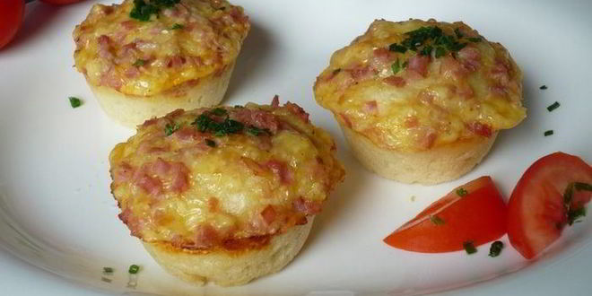Рецепт маффины с сыром и ветчиной из дрожжевого теста