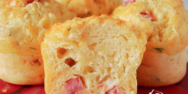 Рецепт маффины с сыром и ветчиной