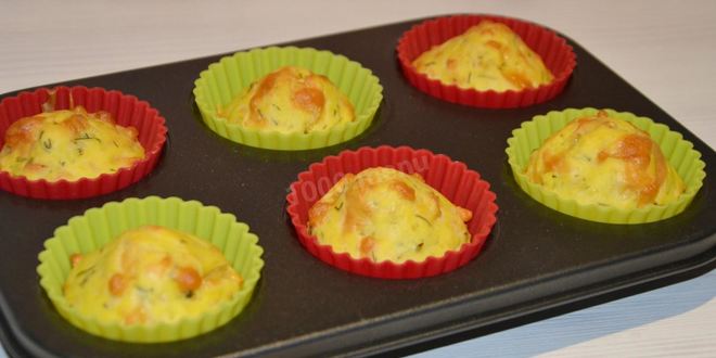 Рецепт маффины с сыром