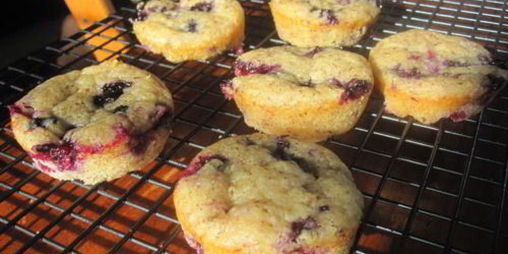 Рецепт сочные маффины с черникой