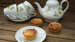 Рецепт Маффины со свежей клубникой