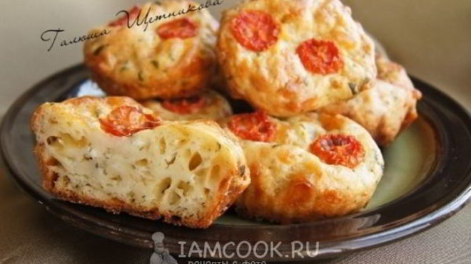 Рецепт Пикантные маффины из сыра и творога