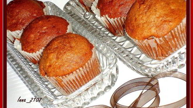 Рецепт Шоколадно-банановые маффины с миндалем