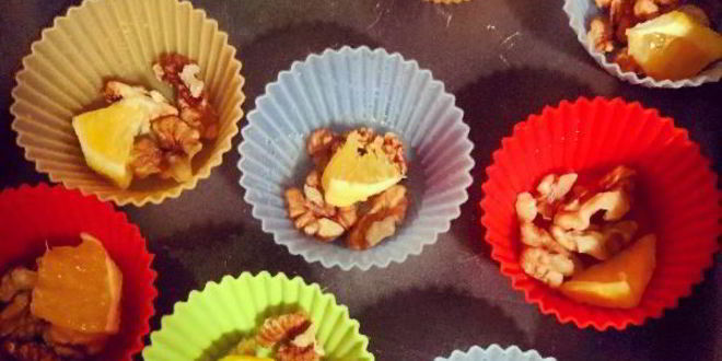 Рецепт шоколадные маффины с апельсином и грецкими орехами