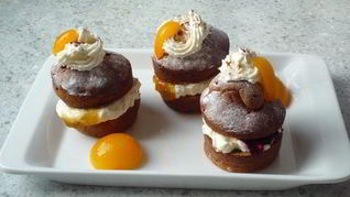 Рецепт Шоколадные маффины со взбитыми сливками