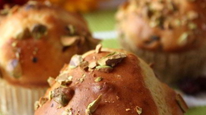 Рецепт Творожные маффины с клюквой и фисташками