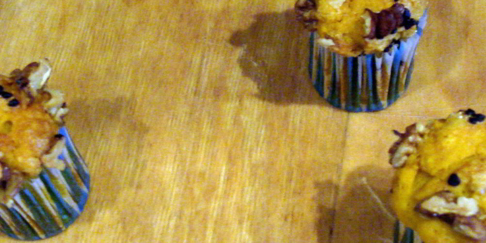 Как приготовить тыквенные маффины с грецкими орехами и кефиром