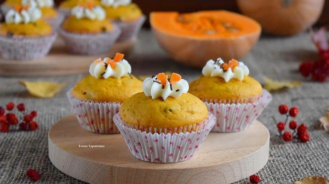 Рецепт Тыквенные маффины с шоколадом